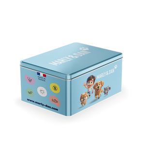 Coffret de Noël bleu pour chien