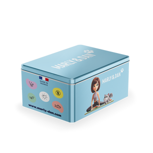 Coffret de Noël bleu pour chat