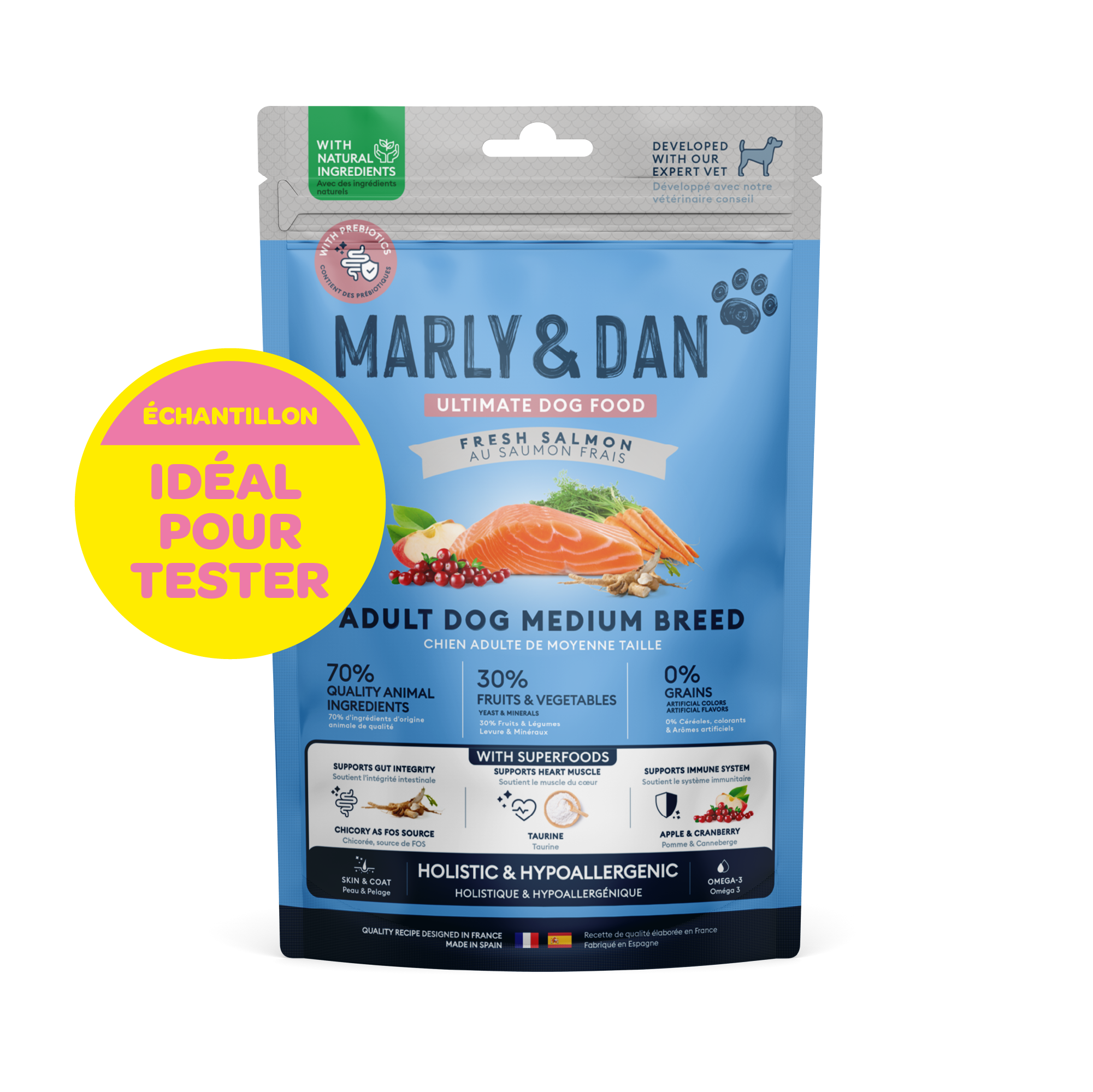 Echantillon de Croquettes Chien Adulte de Moyenne Taille