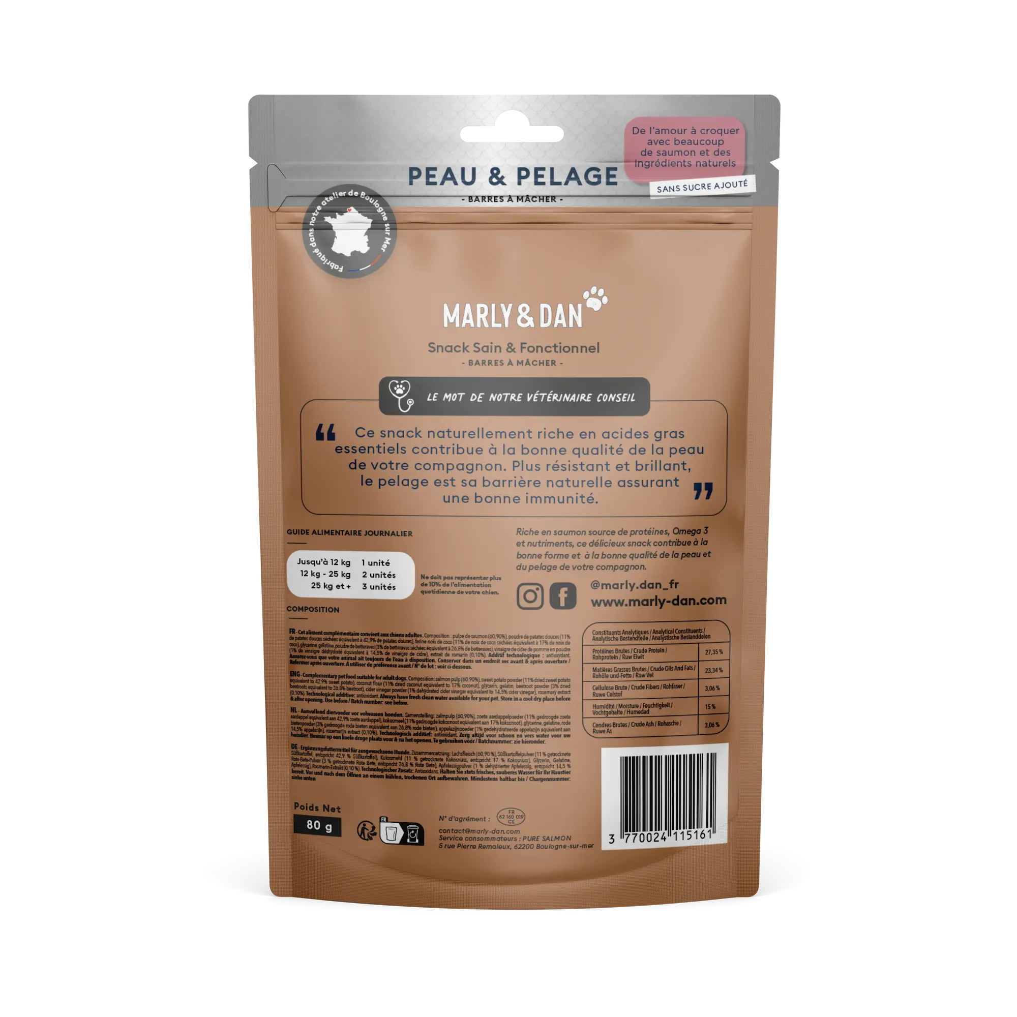 Friandises Peau et pelage pour Chien 9+1