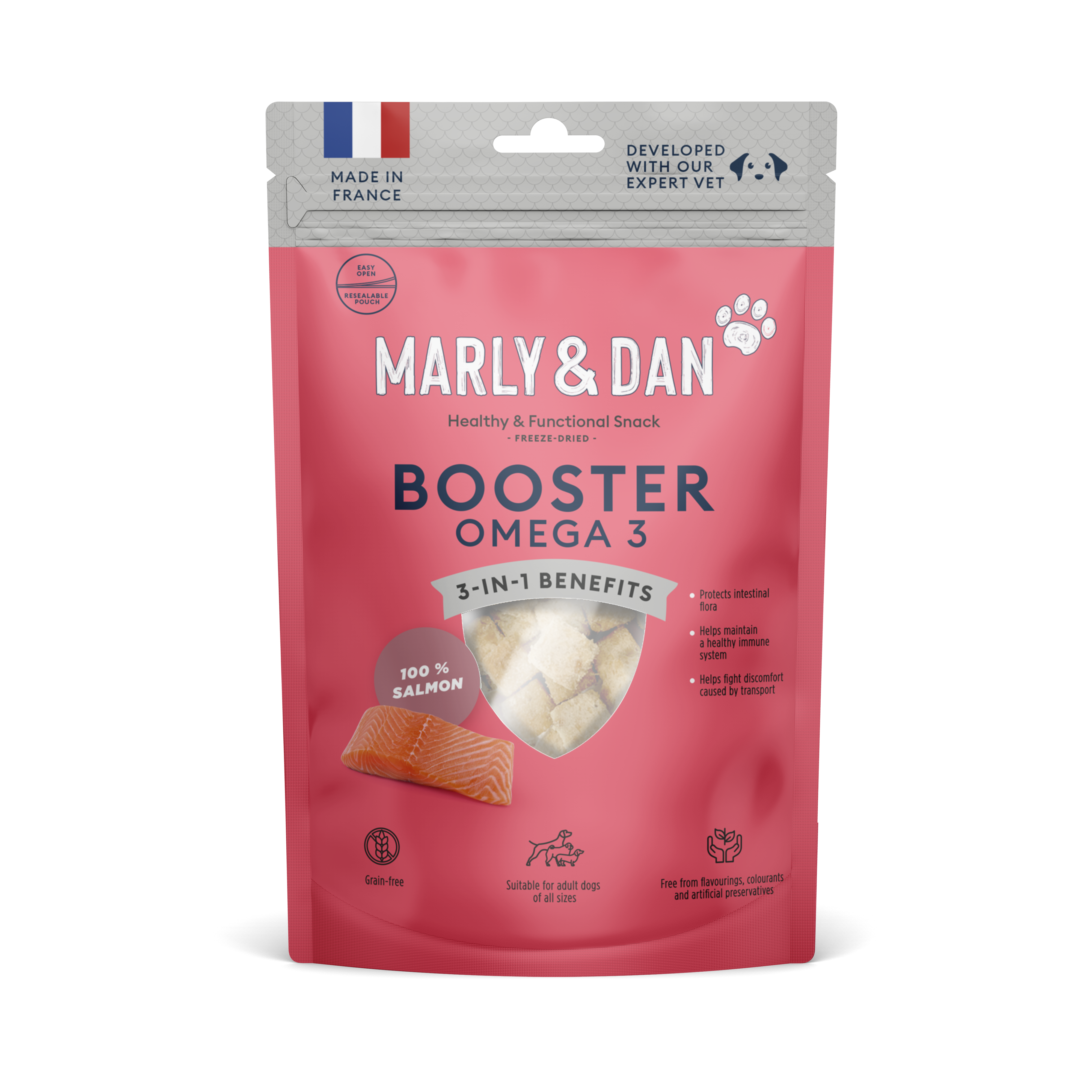Peau & Pelage 100% saumon I Booster I pour chien