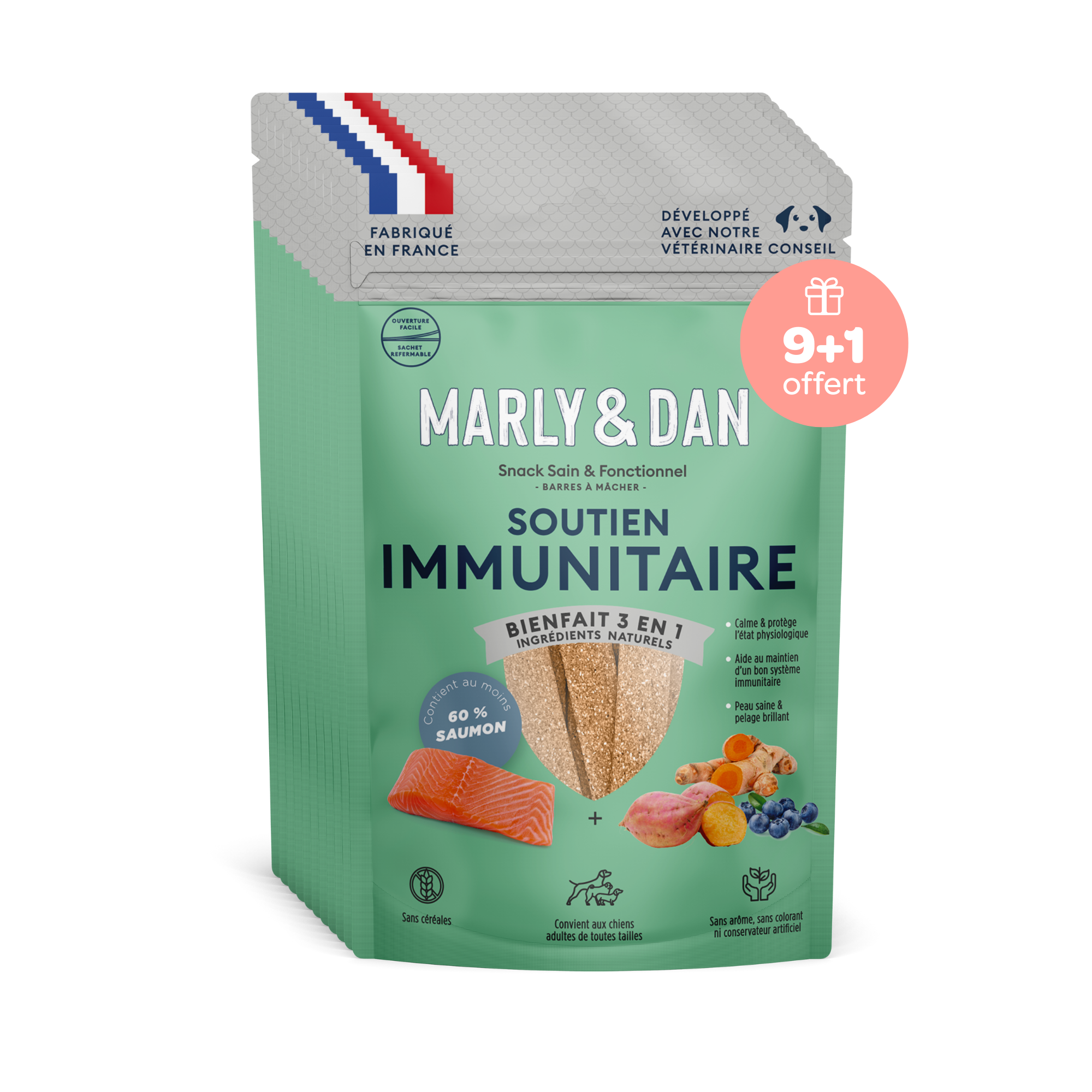 Friandises Soutien immunitaire pour Chien 9+1
